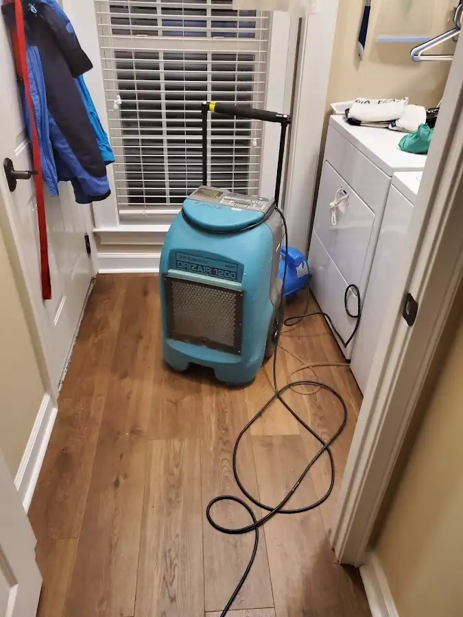 Commercial dehumidifier deployed for Flood Damage Cleanup in Holmen